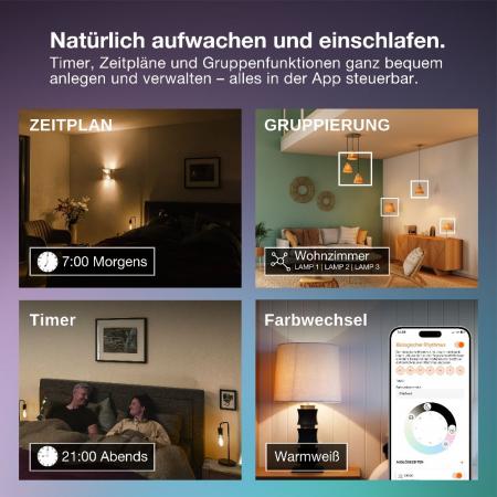 OSRAM SMART+ Matter LED Spot GU10 WiFi 4,7W warmweiss bis kaltweiss tunable white - dimmbar, Matter over WiFi, steuerbar per App, Alexa, Google und Apple