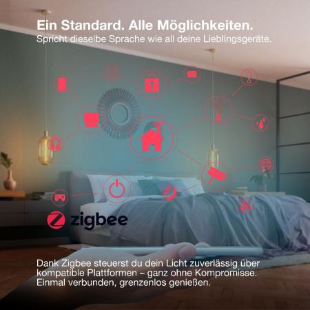 OSRAM SMART+ LED Tropfenlampe E14 Zigbee DIMM 4,9W wie 40W 2700K warmweißes Licht