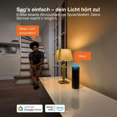 OSRAM SMART+ LED Tropfenlampe E14 Zigbee DIMM 4,9W wie 40W 2700K warmweißes Licht