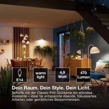 OSRAM SMART+ LED Tropfenlampe E14 Zigbee DIMM 4,9W wie 40W 2700K warmweißes Licht