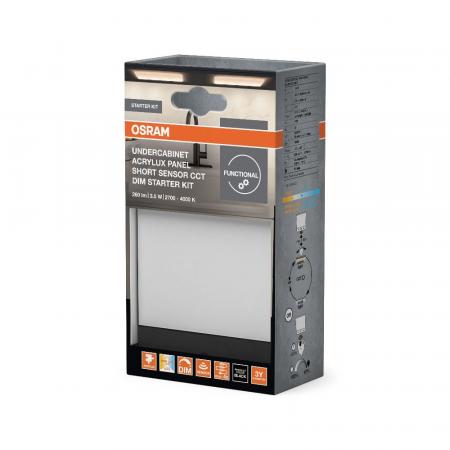 OSRAM Undercabinet Acrylux Panel Short 3.5W CCT DIM Unterbauleuchte Starter Kit