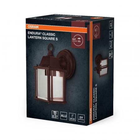 OSRAM ENDURA Classic Lantern Square S E27 Rusty Außenwandleuchte