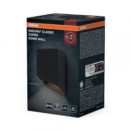 OSRAM ENDURA Classic Copen Down Wall GU10 IP54 Dark Grey Außenwandleuchte