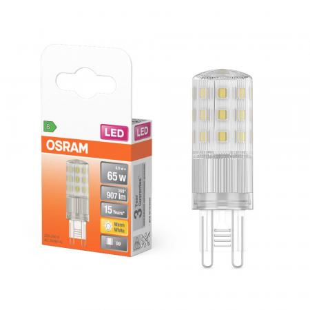 OSRAM G9 LED PIN 4,9W warmweiß 907lm 320° – LED Stiftsockellampe 65W Ersatz