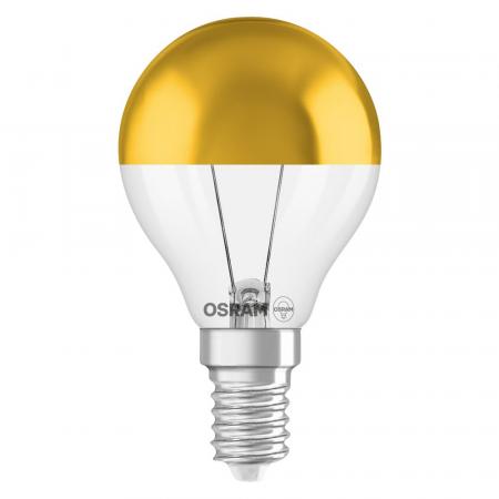 OSRAM E14 LED Superstar Classic P Mirror COB 3,4W warmweiß 400lm Gold – dimmbar