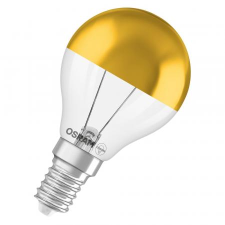 OSRAM E14 LED Superstar Classic P Mirror COB 3,4W warmweiß 400lm Gold – dimmbar