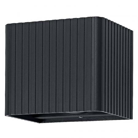 OSRAM ENDURA Style Striped Cube Wandleuchte Up/Down 10W IP65 Dunkelgrau