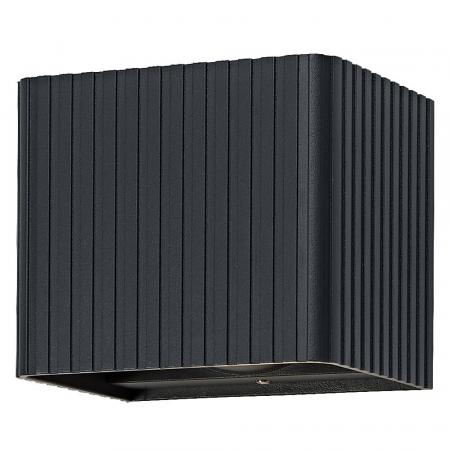 OSRAM ENDURA Style Striped Cube Wandleuchte Up/Down 10W IP65 Dunkelgrau