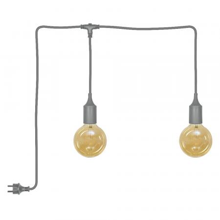 OSRAM ENDURA Decor Portable Pendant Hängelampe 6m 2x2,5W E27 IP44 Grau