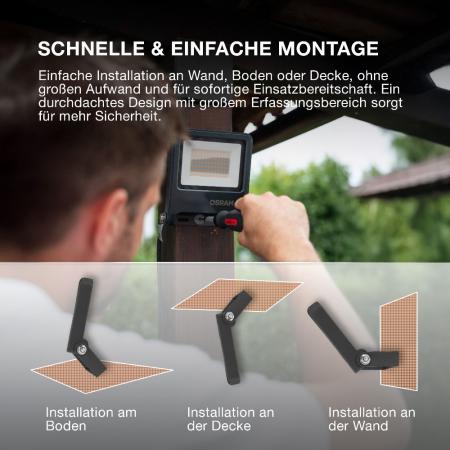 OSRAM SMART+ MATTER Floodlight 20W Multicolour IP65 Dunkelgrau