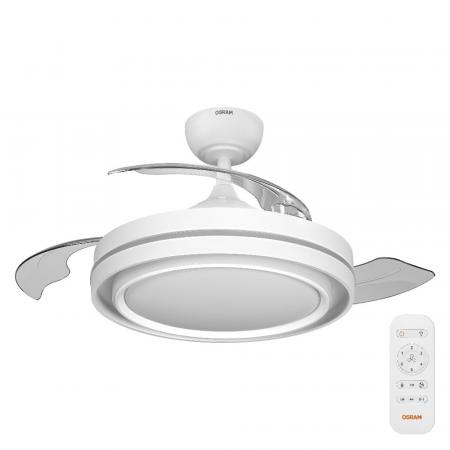 OSRAM Ceiling Fan Poniente 1060 mm 66W CCT Deckenventilator mit LED-Licht und Fernbedienung