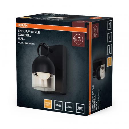 OSRAM ENDURA Style Cowbell IP65 Wall 6W Dark Grey Außenwandleuchte