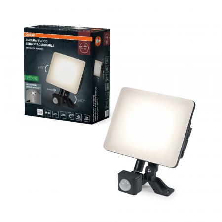 OSRAM ENDURA Flood Sensor Adjustable LED Flutlicht 30W 4000K Schwarz IP44 IK05