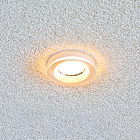 EVN P-LED Decken-Einbaustrahler mit warmweißem Licht rund Alu / Glas IP20 8W 2700K EinbauØ68