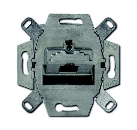 Busch-Jaeger 0218/11-101 UAE-Anschlussdose RJ45 Cat. 6a iso geschirmt 1 Steckbuchse 8 (8)-polig