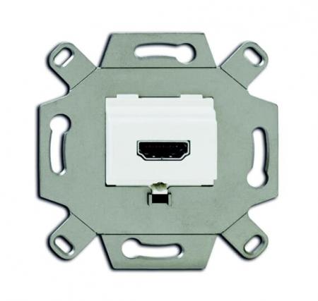 Busch-Jaeger 0261/32 HDMI-Anschlussdose mit Schraubklemmen und Zugentlastung