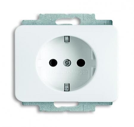 Busch-Jaeger alpha SCHUKO Steckdosen-Einsatz studioweiß hochglanz 16 A 250 V  20 EUC-24G