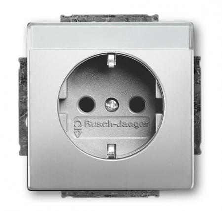 Busch-Jaeger 20 EUCNB-866 SCHUKO® Steckdosen-Einsatz mit Beschriftungsfeld