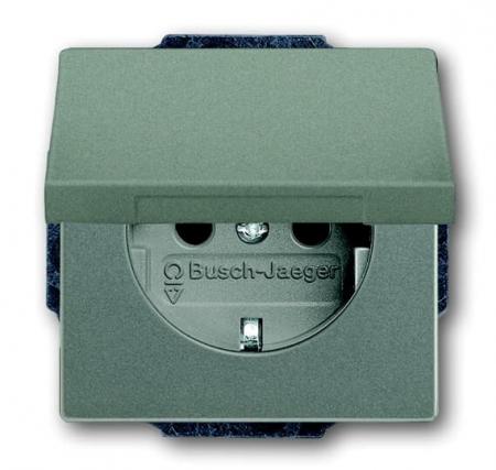 Busch-Jaeger 20 EUK-803 SCHUKO® Steckdosen-Einsatz mit Klappdeckel