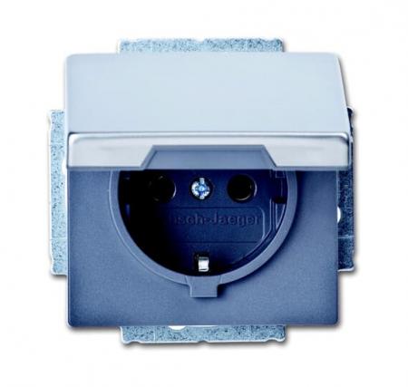 Busch-Jaeger 20 EUK-866 SCHUKO® Steckdosen-Einsatz mit Klappdeckel