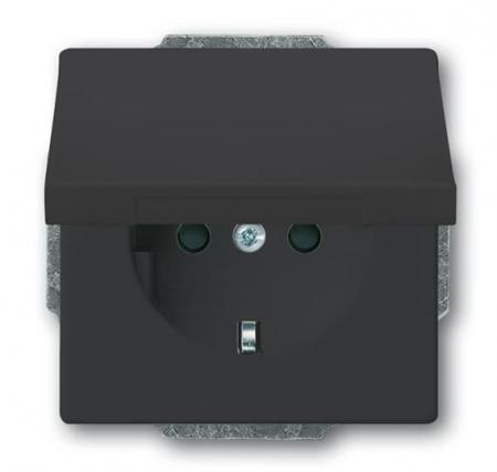 Busch-Jaeger 20 EUKB-81 SCHUKO® Steckdosen-Einsatz mit Klappdeckel und int. erh. Berührungsschutz