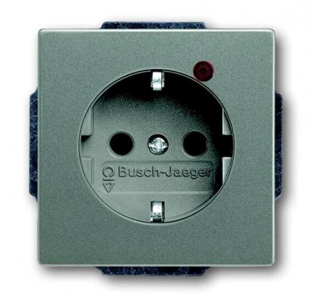 Busch-Jaeger 2310EUGL/VA-803-11 Busch-Protector® SCHUKO® Steckdosen-Einsatz mit Überspannungsschutz