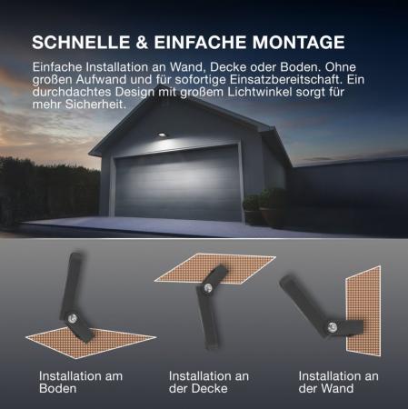 Osram LED Fluter ENDURA FLOOD 150W DG 4000K Neutralweißes Licht für den Außenbereich IP65 grau