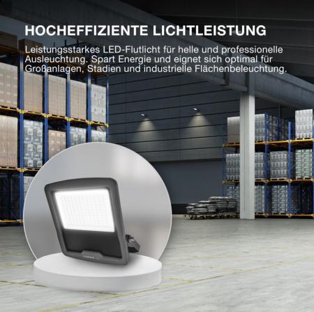 Osram LED Fluter ENDURA FLOOD 150W DG 4000K Neutralweißes Licht für den Außenbereich IP65 grau