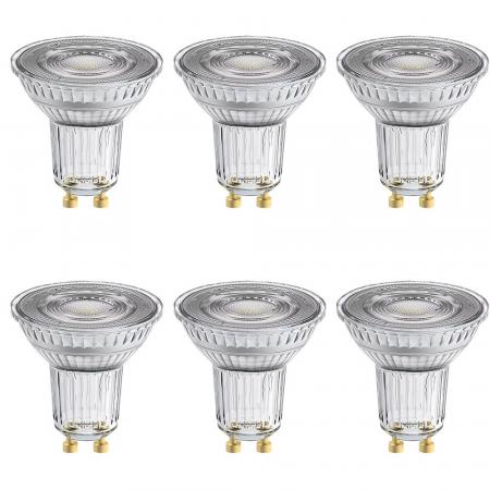 6er Set Osram GU10 Superstar PAR16 LED Reflektor 36° warmweiß 3,4W wie 35W dimmbar - sehr hohe Farbwiedergabe