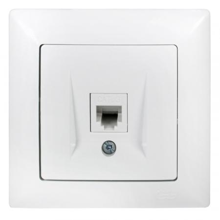 Günsan Visage 1-fach CAT3 Telefon Steckdose Weiss