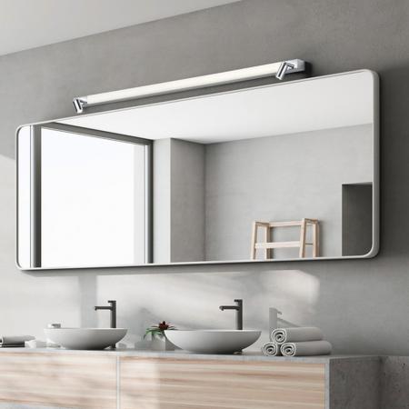 120cm Helestra NERO LED Wandleuchte  –  Spiegelleuchte mit umschaltbarer Lichtfarbe und schwenkbaren Strahlern