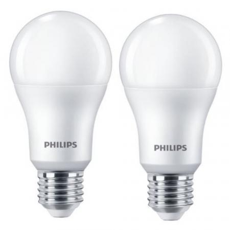2er Pack PHILIPS E27 CorePro LED-Lampen 8W wie 60W 4000K neutralweißes Licht