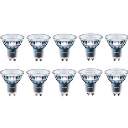 10er Philips GU10  MASTER LED Spot dimmbar 3.9W wie 35W hohe Farbwiedergabe warmweiss  36°-Abstrahlwinkel