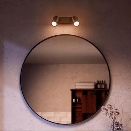 Philips 2er Idris Decken-/Wandspot in Schwarz IP44 - Badezimmer geeignet, dimmbar mit 2 x GU10 Fassung