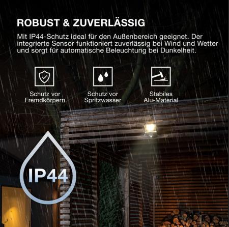 Osram LED Fluter Endura Flood Sensor 10W DG 4000K Neutralweiß IP65 grau