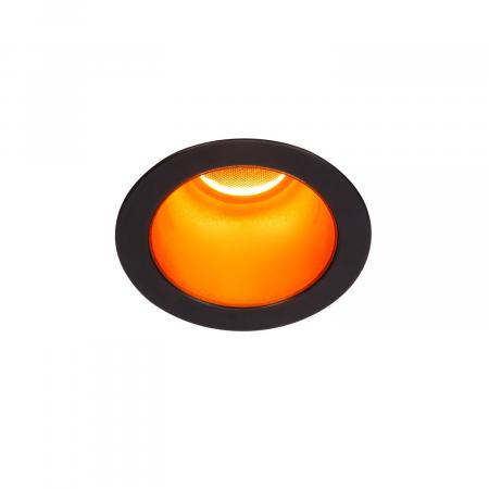 Schwarz-gold farbener SLV HORN MAGNA LED Deckeneinbaustrahler warmweißes Licht Akzentbeleuchtung SLV 1002594