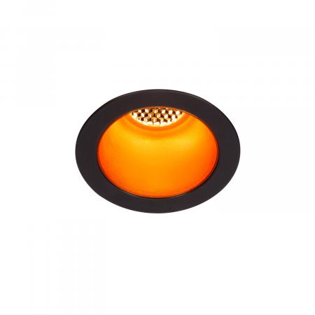 Schwarz-gold farbener SLV HORN MAGNA LED Deckeneinbaustrahler warmweißes Licht Akzentbeleuchtung SLV 1002594