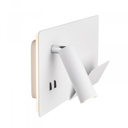 Bett- oder Leseleuchte SOMNILA in weiß mit warmweißen LEDs Version rechts inkl. USB Anschluss SLV 1003458