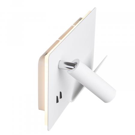 Bett- oder Leseleuchte SOMNILA in weiß mit warmweißen LEDs Version rechts inkl. USB Anschluss SLV 1003458