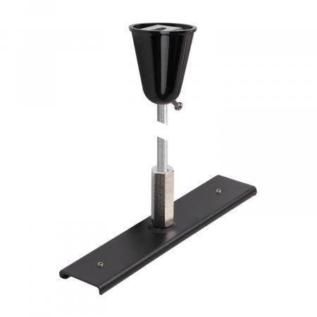 SLV 1006601 Schienenverstärkungsplatte mit Aufhängungsset 48V TRACK 1m Stange schwarz