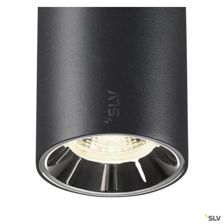 SLV 1006746 NUMINOS® S, 48V Spot, rund, 4000 K, 16 W, DALI 2, 40°, matt schwarz / glänzend chrom
