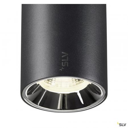 SLV 1006749 NUMINOS® S, 48V Spot, rund, 4000 K, 16 W, DALI 2, 55°, matt schwarz / glänzend chrom