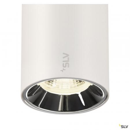 SLV 1006860 NUMINOS® S, 48V Pendelleuchte, Pendellänge 150 cm, 4000 K, 20°, DALI 2, matt weiß / glänzend chrom