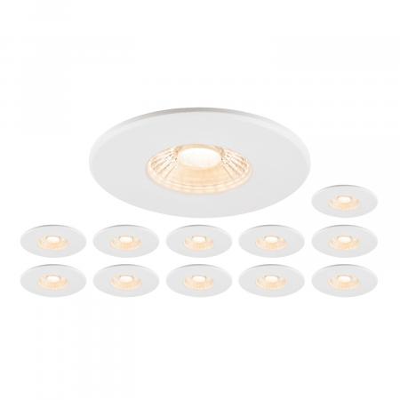 SLV 1007272 Set bestehend aus 12x 1007095 UNIVERSAL DOWNLIGHT PHASE IP65 38° und 1007097 UNIVERSAL DOWNLIGHT cover IP65 weiß rund