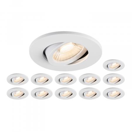 SLV 1007274 Set bestehend aus 12x 1007090 UNIVERSAL DOWNLIGHT MOVE PHASE IP20 38° und 1007092 UNIVERSAL DOWNLIGHT cover IP20 weiß rund