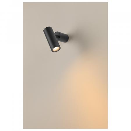 SLV 1007653 S-TUBE Wandaufbauleuchte rund 1x max. 10W GU10 schwarz
