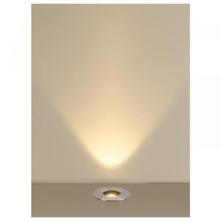 SLV 1007680 DASAR® S Bodeneinbauleuchte rund 4W 3000K 24° IP67 zylindrisch edelstahl