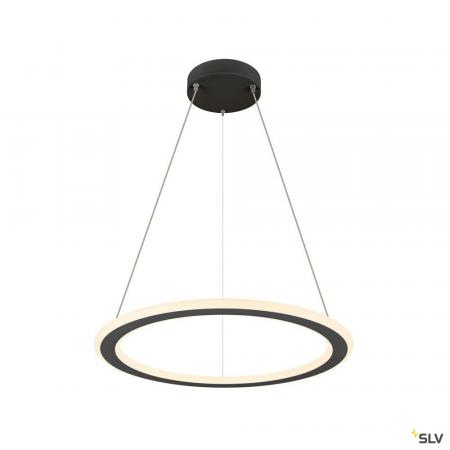 SLV 1007855 ONE FLAT PD, single, Pendelleuchte, Pendellänge 180 cm, 2700/3000 K, PHASE, schwarz