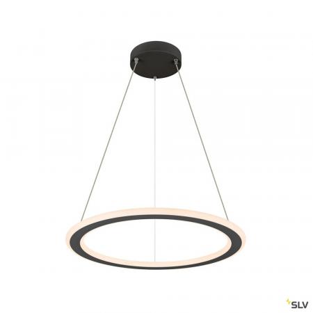 SLV 1007855 ONE FLAT PD, single, Pendelleuchte, Pendellänge 180 cm, 2700/3000 K, PHASE, schwarz