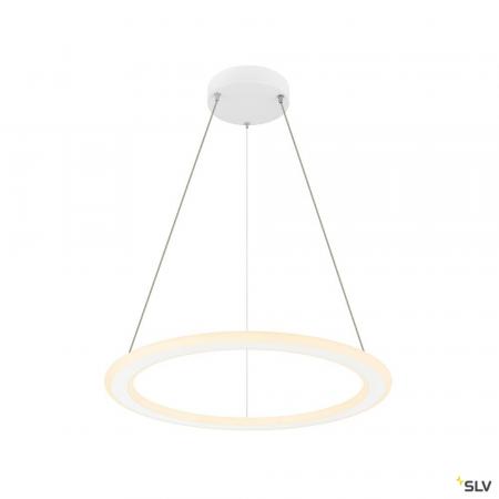 SLV 1007856 ONE FLAT PD, single, Pendelleuchte, Pendellänge 180 cm, 2700/3000 K, PHASE, weiß